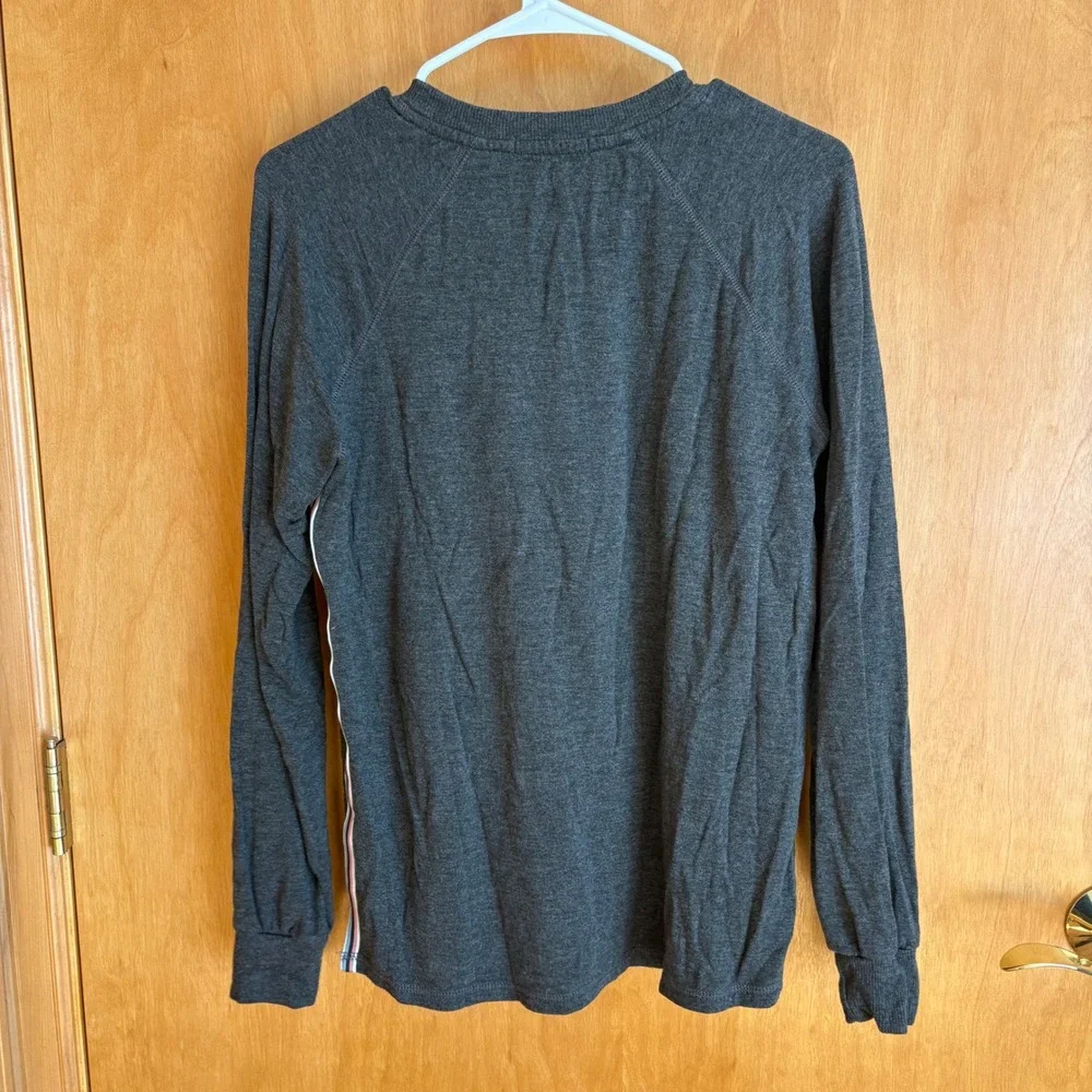 PJ SALVAGE Charcoal Gray Long Sleeve Crew Neck Sweatshirt‎ Womens Small